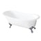 Aqua Eden Clawfoot Bathtubs, 56.69 L, 30.31 W, White/Polished Chrome, Cast Iron VCTND5731B1 - alternate 1